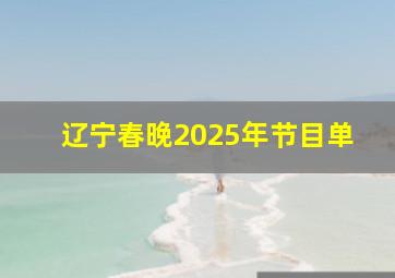 辽宁春晚2025年节目单