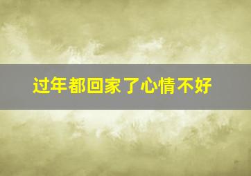 过年都回家了心情不好