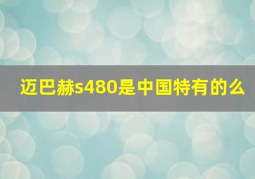 迈巴赫s480是中国特有的么