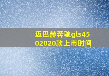 迈巴赫奔驰gls4502020款上市时间