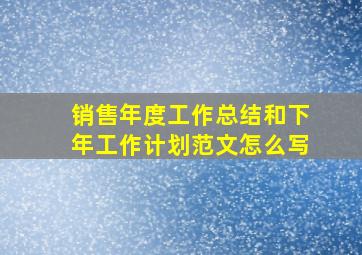 销售年度工作总结和下年工作计划范文怎么写