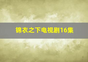 锦衣之下电视剧16集