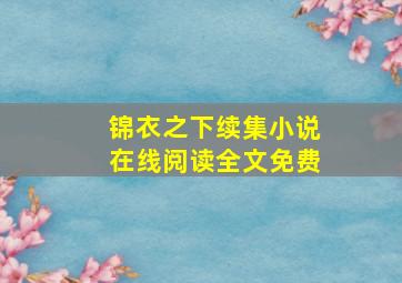 锦衣之下续集小说在线阅读全文免费