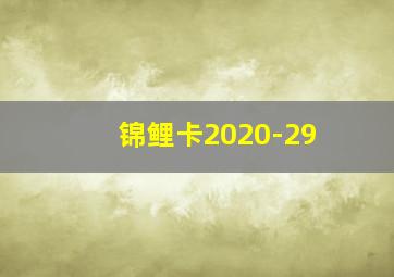 锦鲤卡2020-29