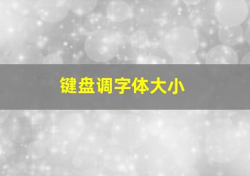 键盘调字体大小