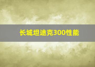 长城坦途克300性能