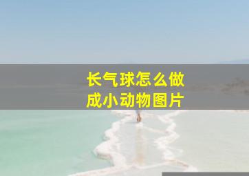 长气球怎么做成小动物图片