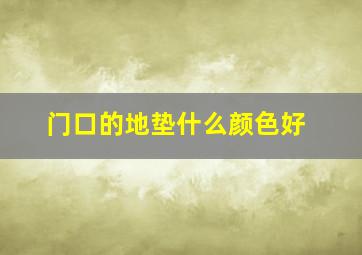 门口的地垫什么颜色好