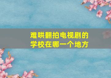 难哄翻拍电视剧的学校在哪一个地方