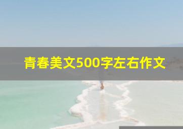 青春美文500字左右作文