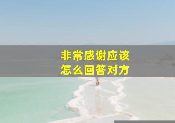 非常感谢应该怎么回答对方