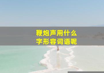 鞭炮声用什么字形容词语呢