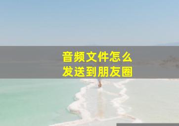 音频文件怎么发送到朋友圈