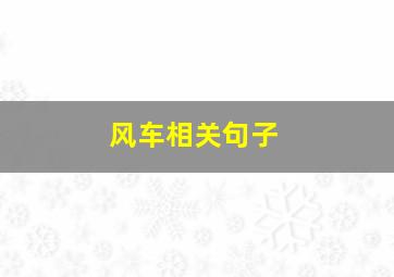 风车相关句子