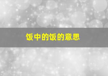 饭中的饭的意思