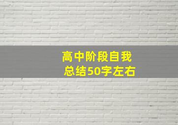 高中阶段自我总结50字左右