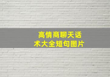 高情商聊天话术大全短句图片