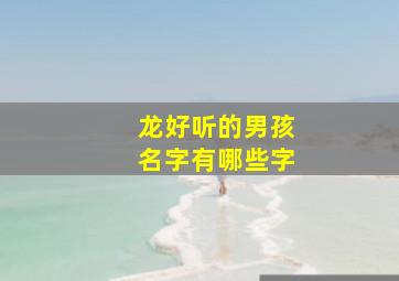 龙好听的男孩名字有哪些字