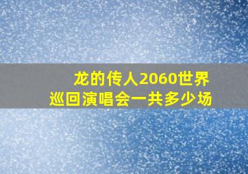 龙的传人2060世界巡回演唱会一共多少场